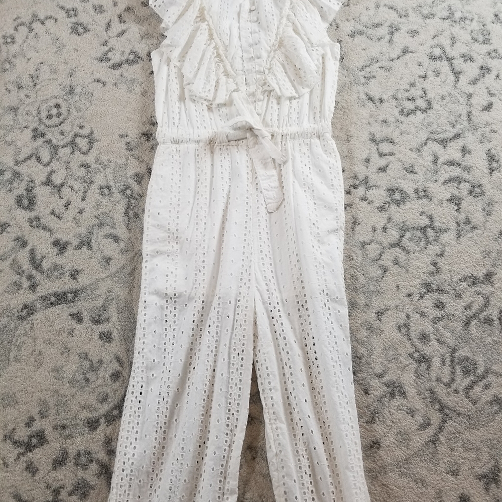 White Eyelet Jumpsuit